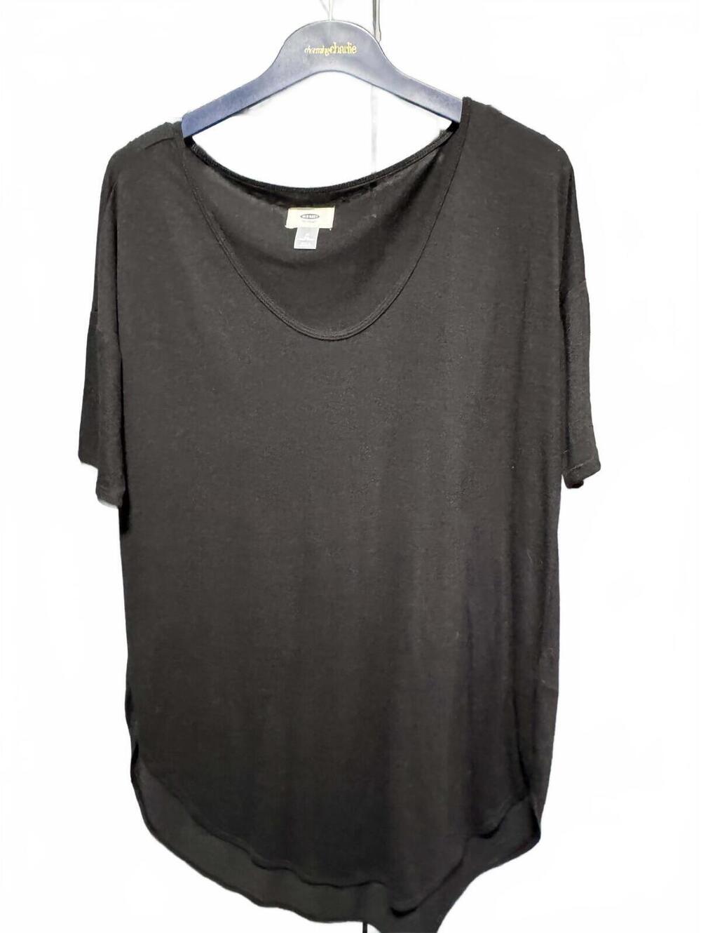 Old Navy Plus Size 1X Black Short Sleeve T-Shirt
